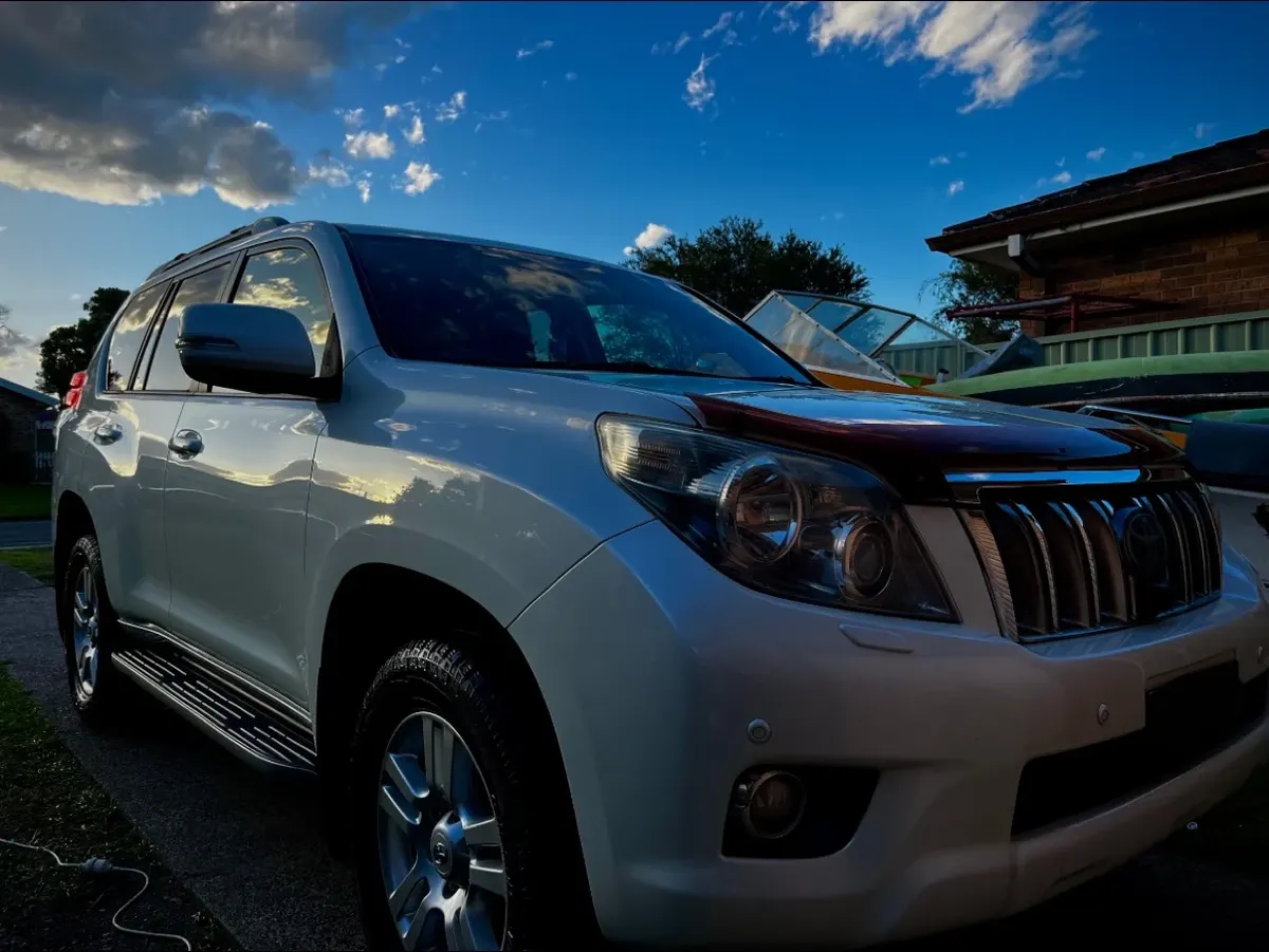Silver Toyota Prado after a Large Detail